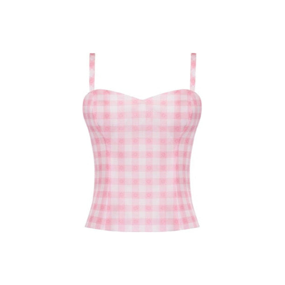 The Hannah Top in Pink & White