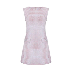 The Jessica Dress in Pink & White
