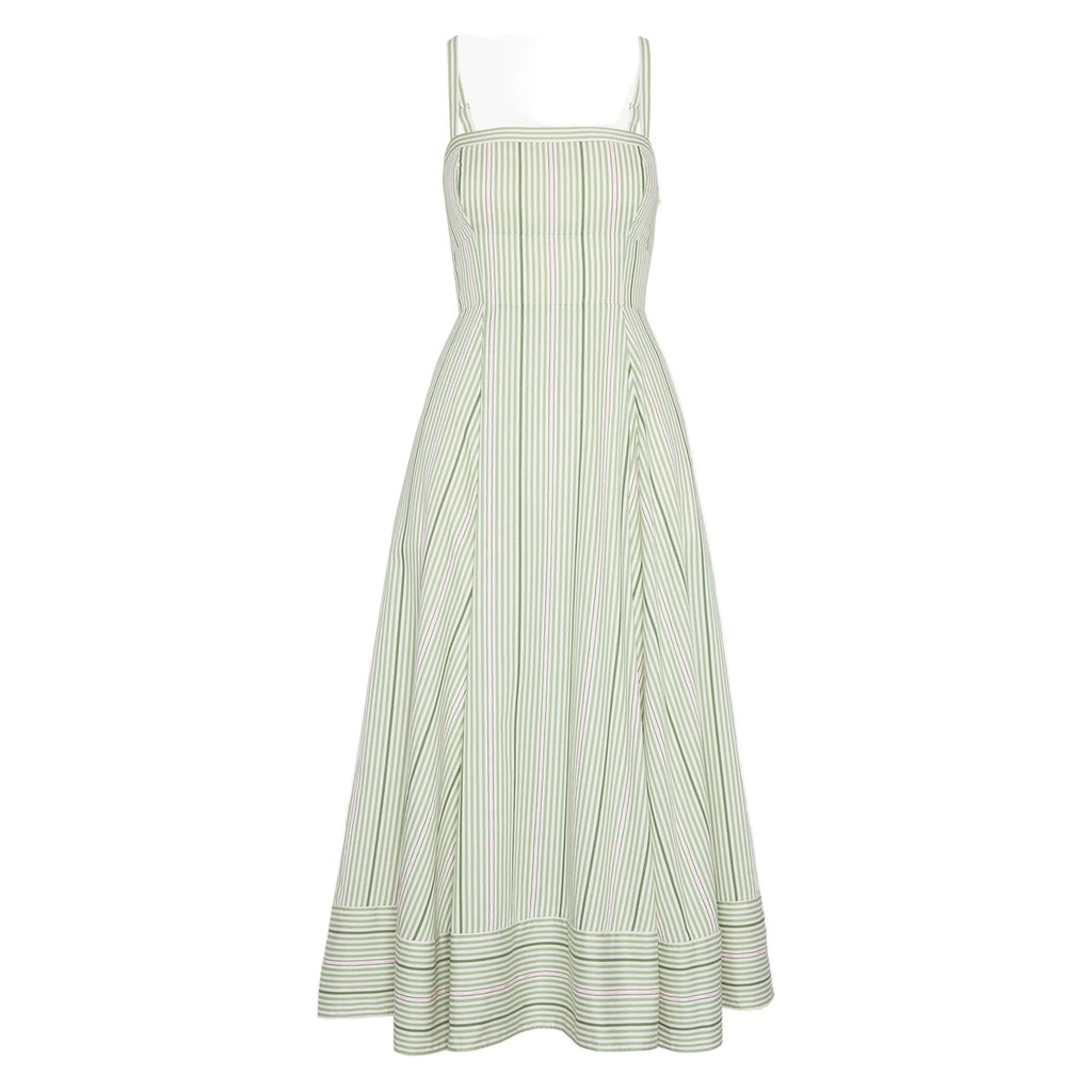 the-margot-dress-in-green-jacquard-stripe