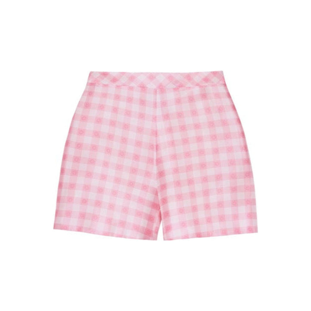 The Mona Short in Pink & White