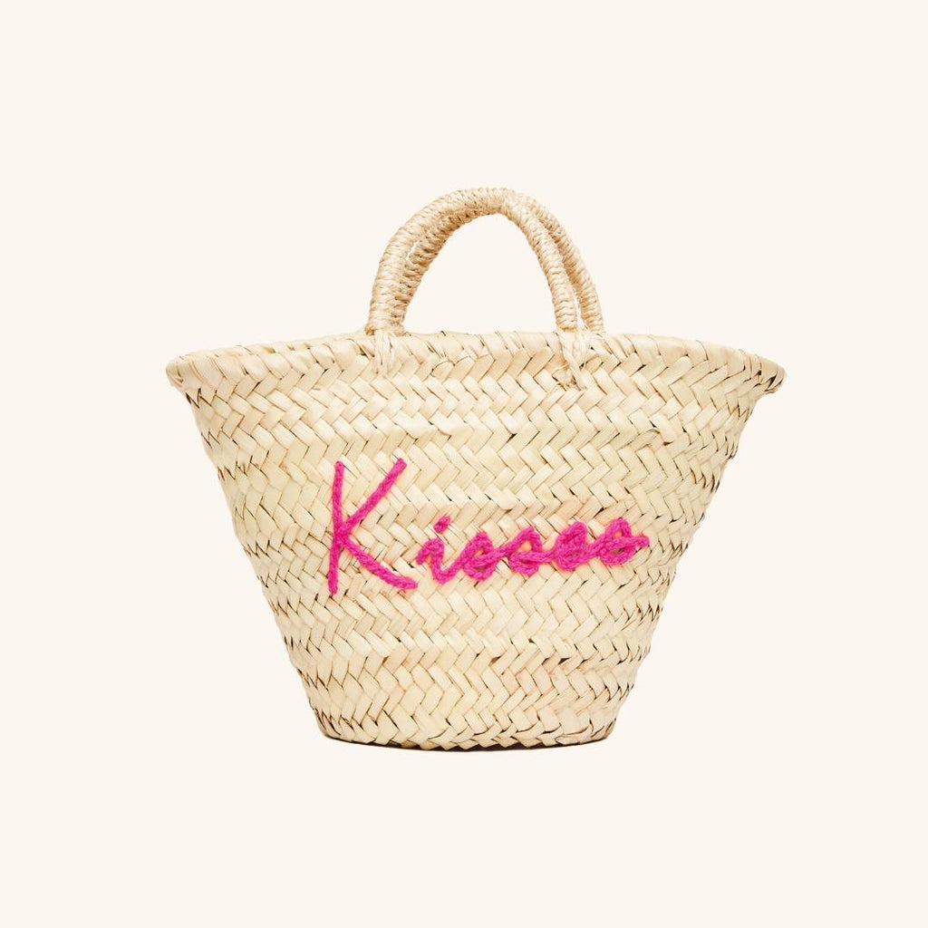 Custom hand embroidery detail on The Monogram Basket