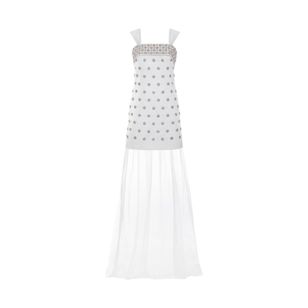 The Ness Mini Dress with Detachable Train and Straps