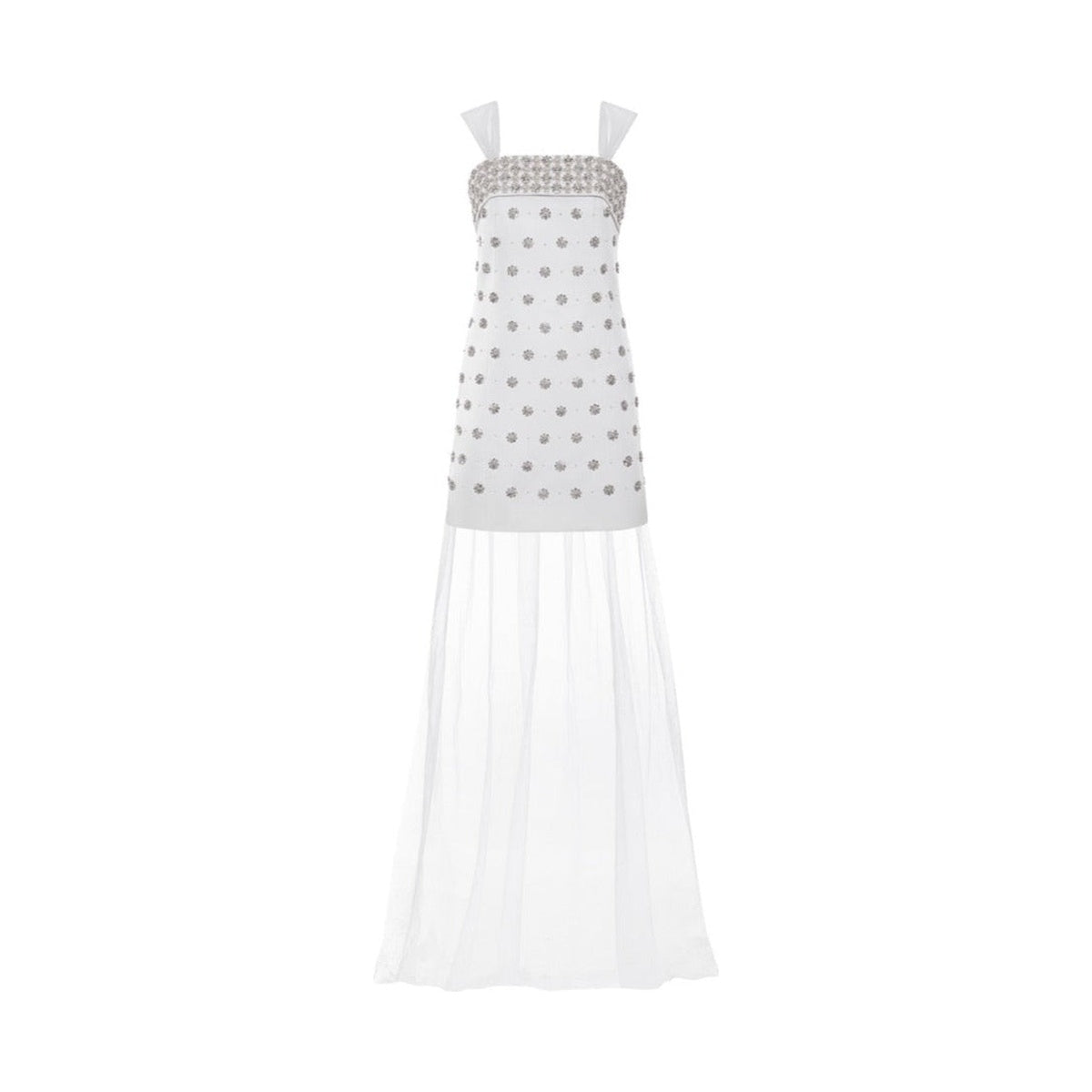 The Ness Mini Dress with Detachable Train and Straps