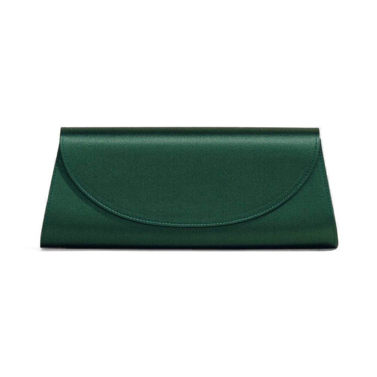 The Opera Clutch in Emerald Satin