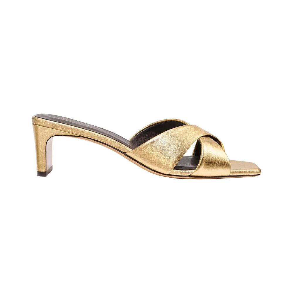 The Selene 50 Mule in Gold Nappa