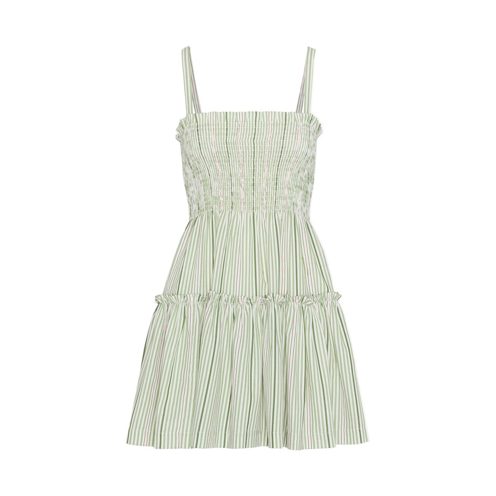 the-seraphina-mini-nap-dress-in-green-jacquard-stripe