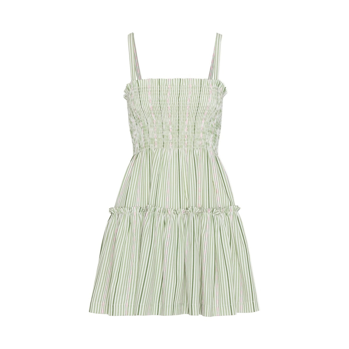 the-seraphina-mini-nap-dress-in-green-jacquard-stripe