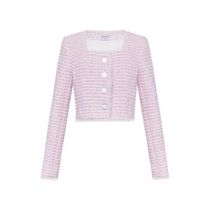 The Winifred Jacket in Pink & White