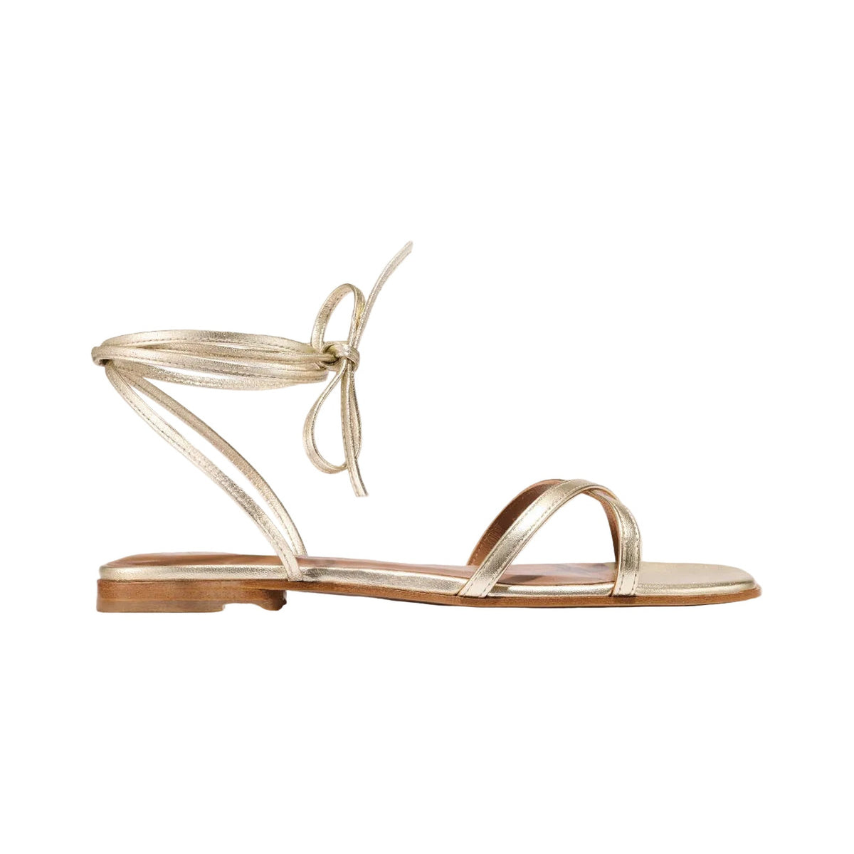 The Wrap Sandal in Champagne