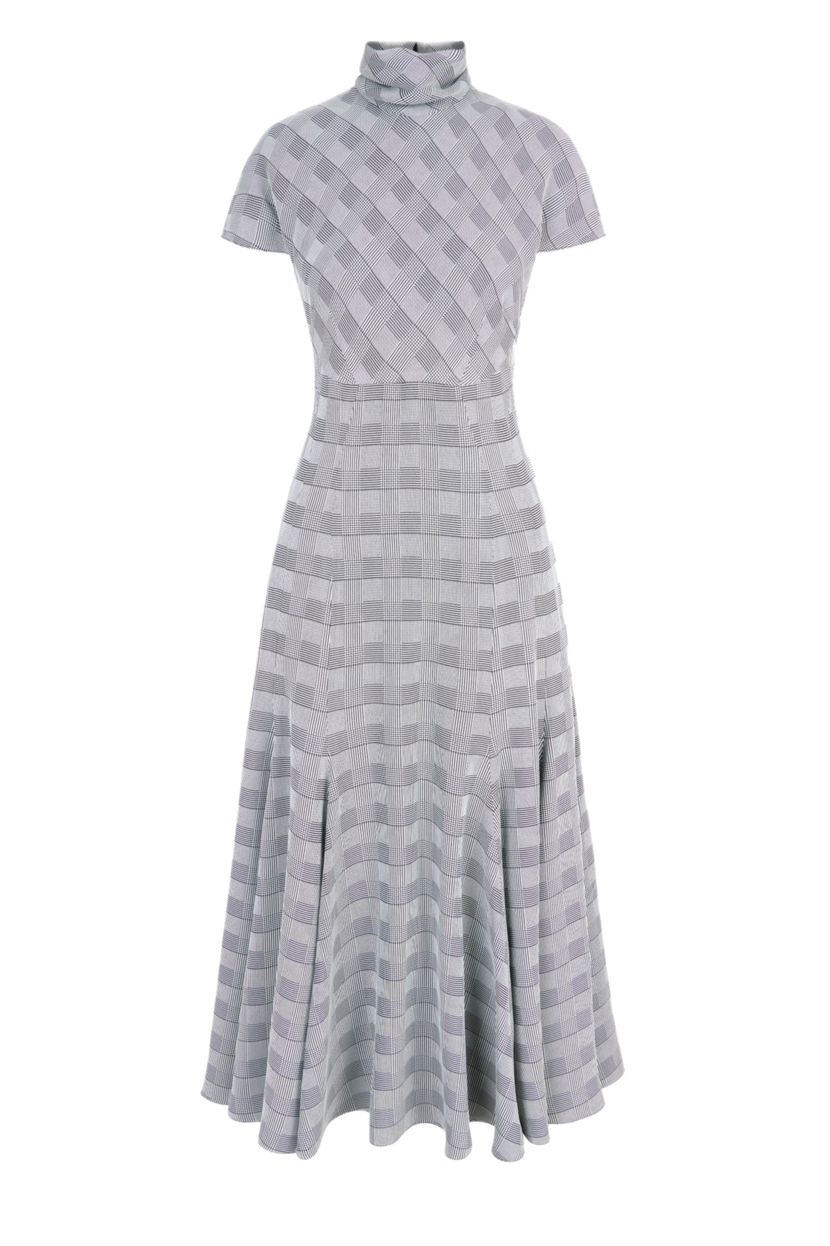 Thea Dress in Black & White Prince of Wale Check