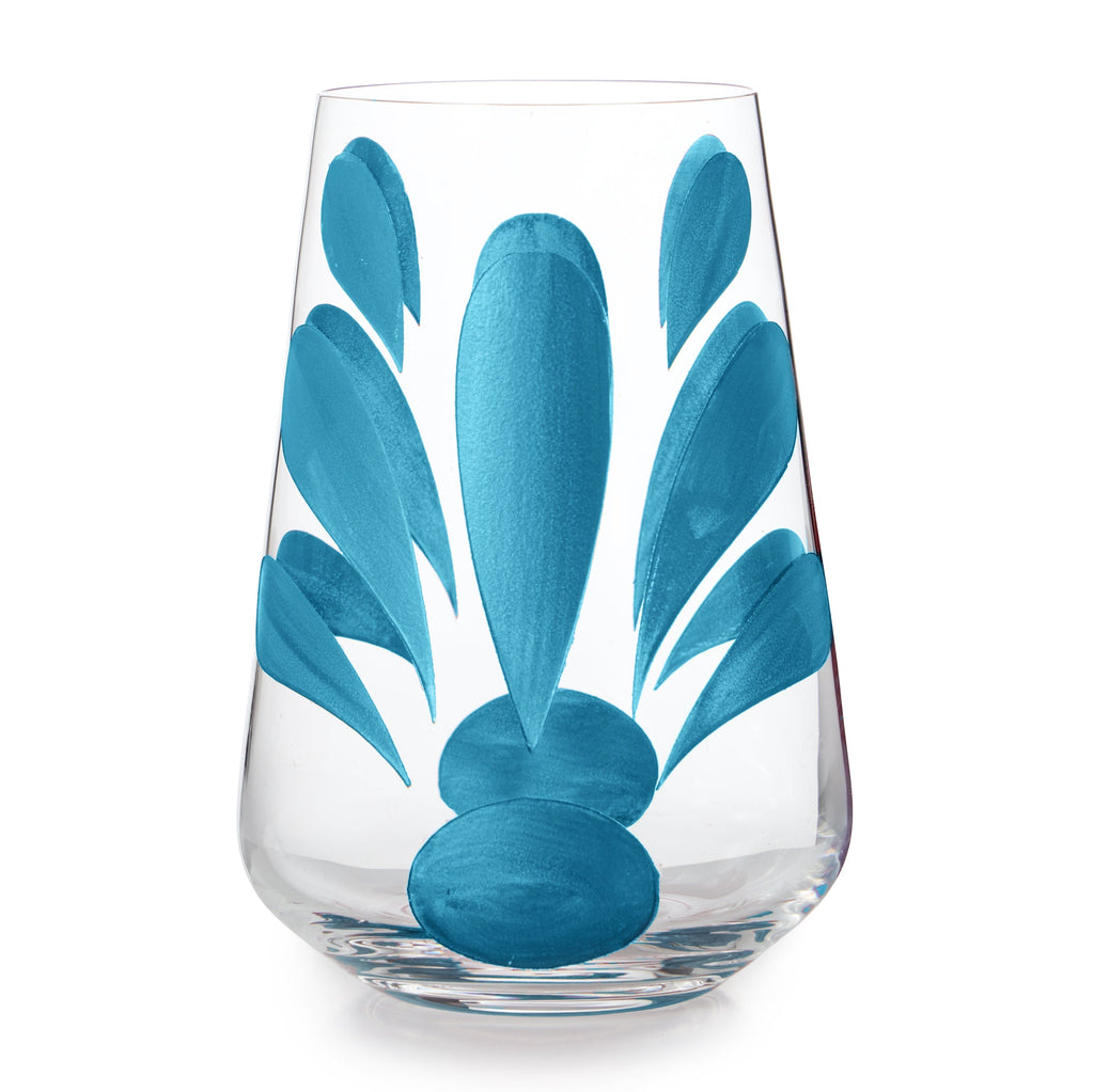 Kallos Water Glass in Light Blue, Set of 2