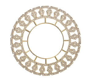 Kim Seybert, Inc.Tiara Charger in Gold & Crystal, Set of 2Placemats