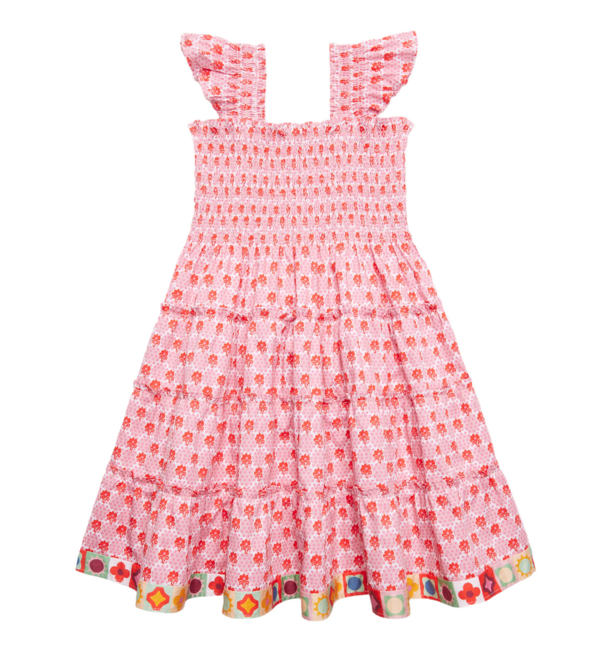 The Tiny Ellie Nap Dress in Pink Cala Check