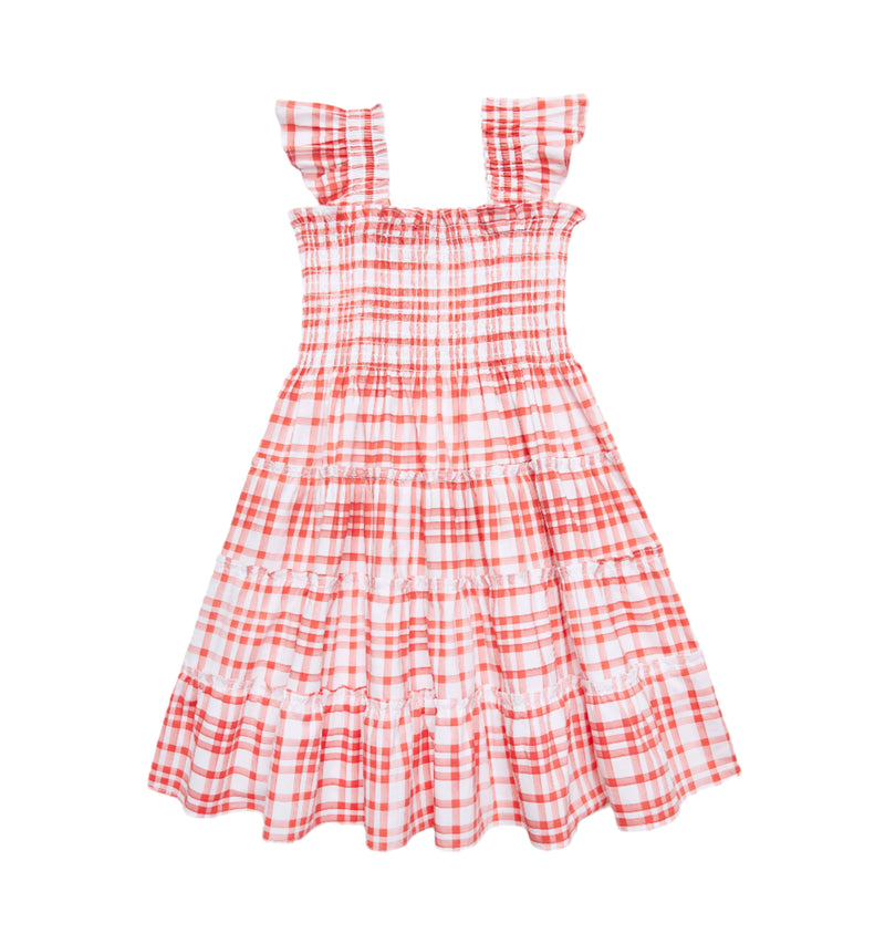 The Tiny Ellie Nap Dress in Cherry Watercolor Gingham