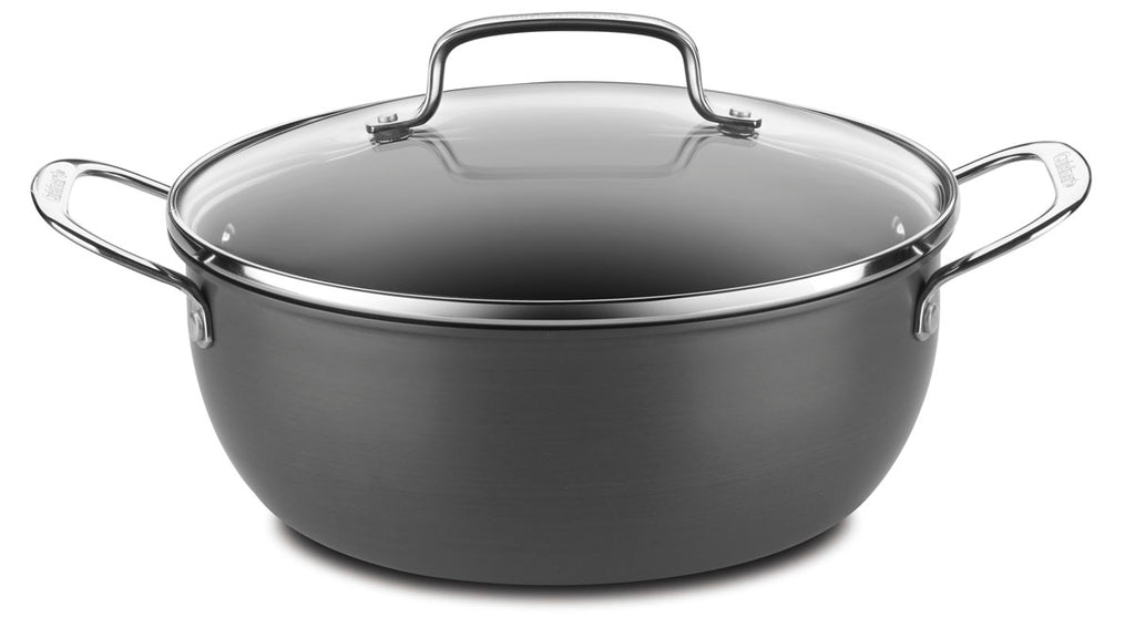 Chef's Classic® Nonstick Hard Anodized 5 Quart Chili Pot with Cover in Black