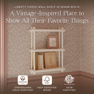 Liberty Tiered Wall Shelf in Warm White