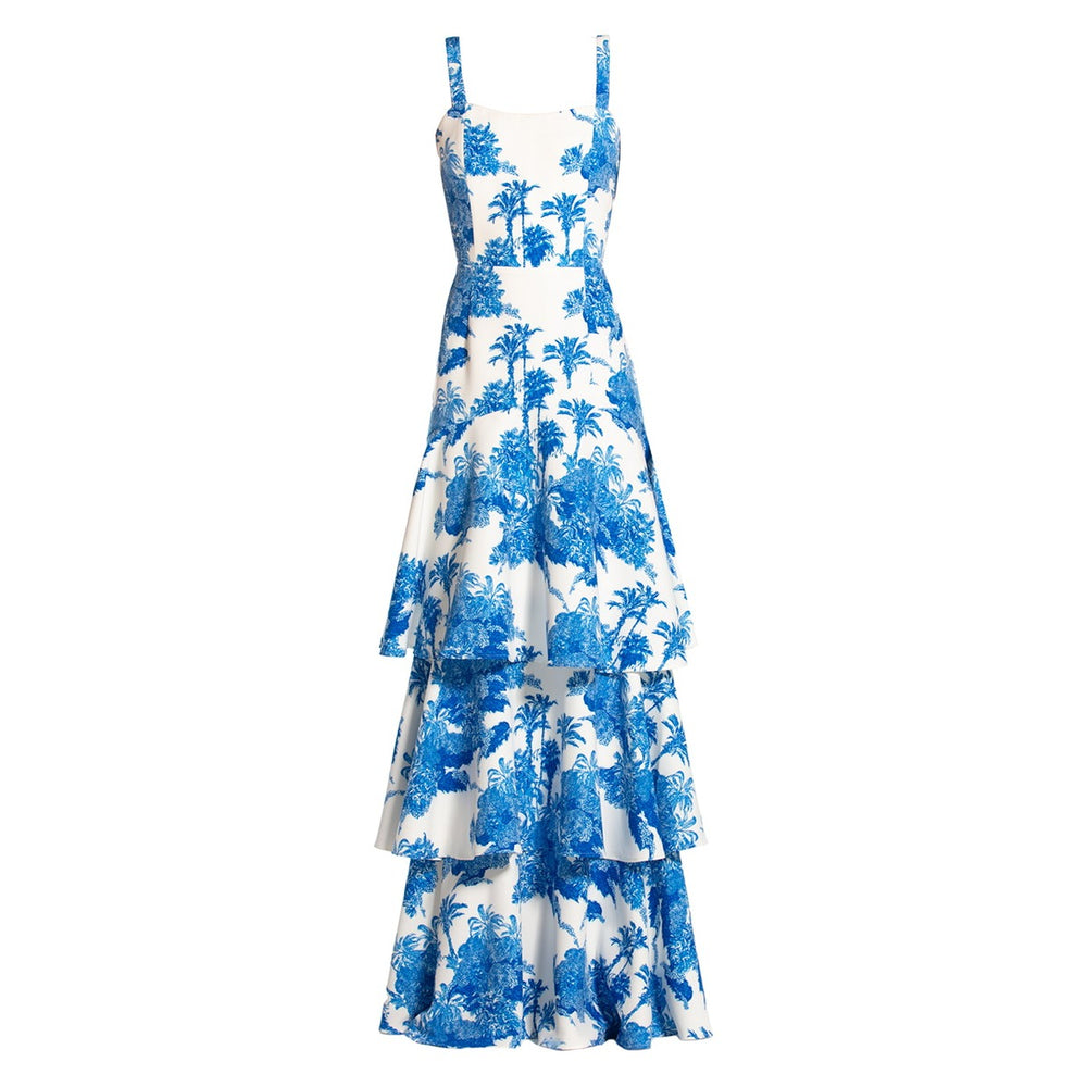 Torero Gown in Blue & White