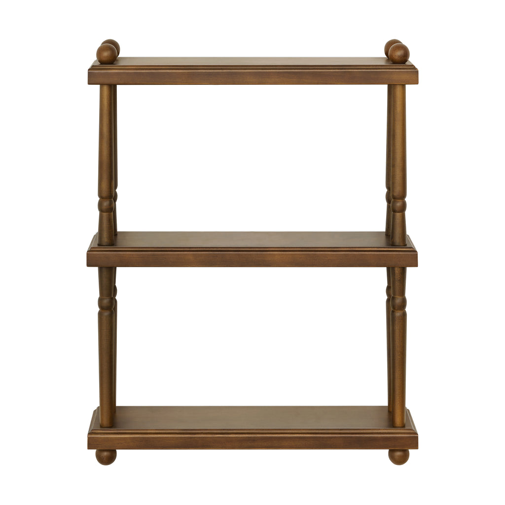 Liberty Tiered Wall Shelf in Natural Walnut