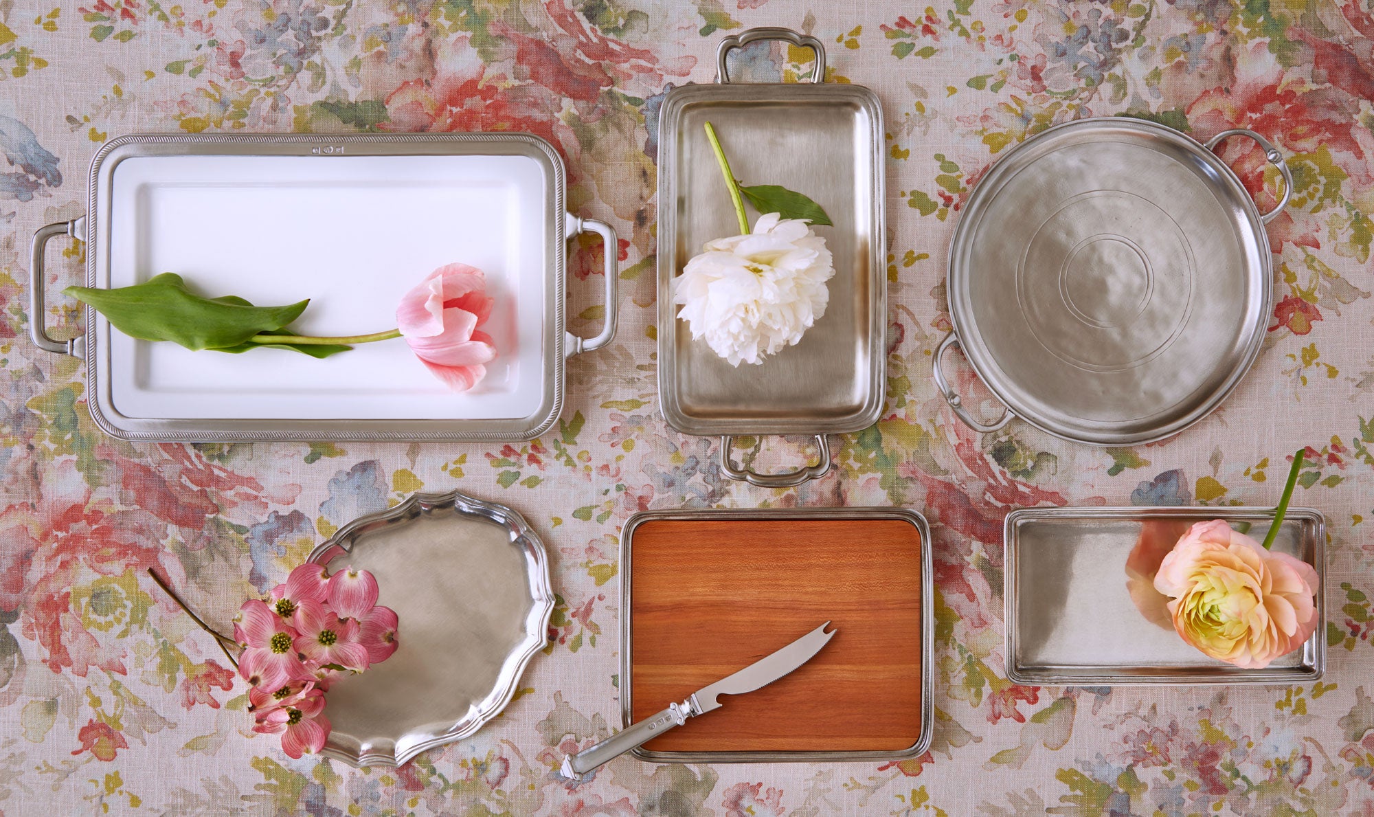 Lago Rectangle Tray with Handles, Small