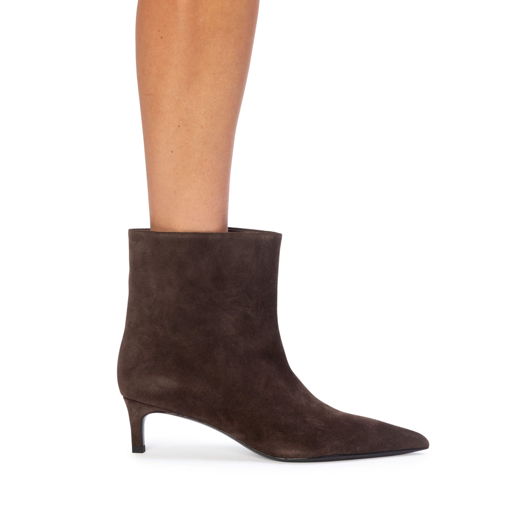 Trina 50 Boot in Dark Brown Suede