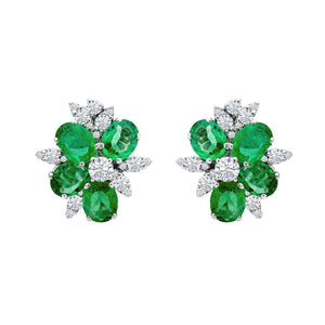 Tropical Paradise Rainforest Mini Emerald Stud Earrings - Jewelry - RUCHI New York