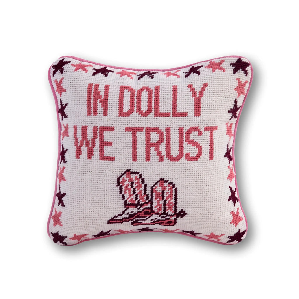 Trust Dolly Needlepoint Pillow - front