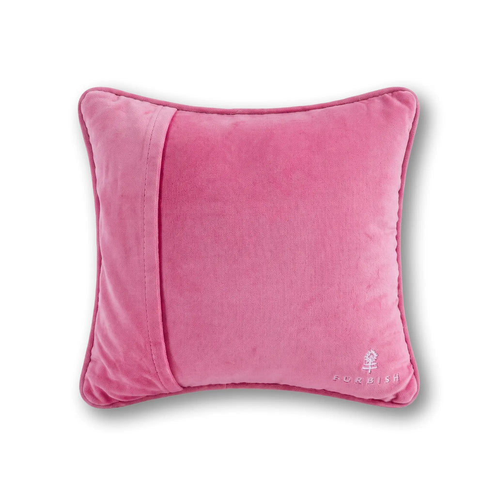 Trust Dolly Needlepoint Pillow - velvet back