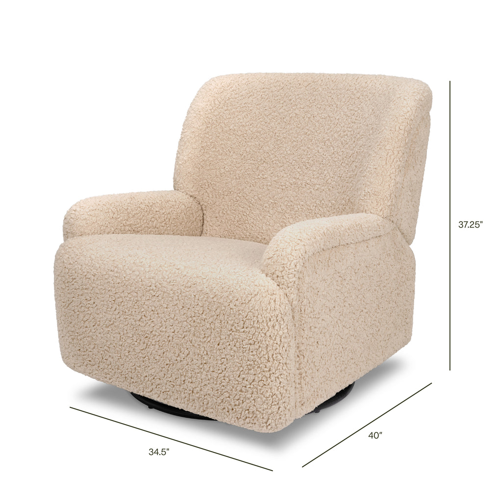 Winslow Extra Wide Recliner and Swivel Glider in Chai Shearling