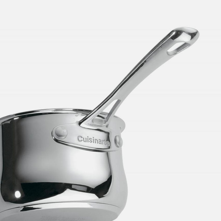 Contour Collection 1 Quart Saucepan with Cover in Stainless Steel