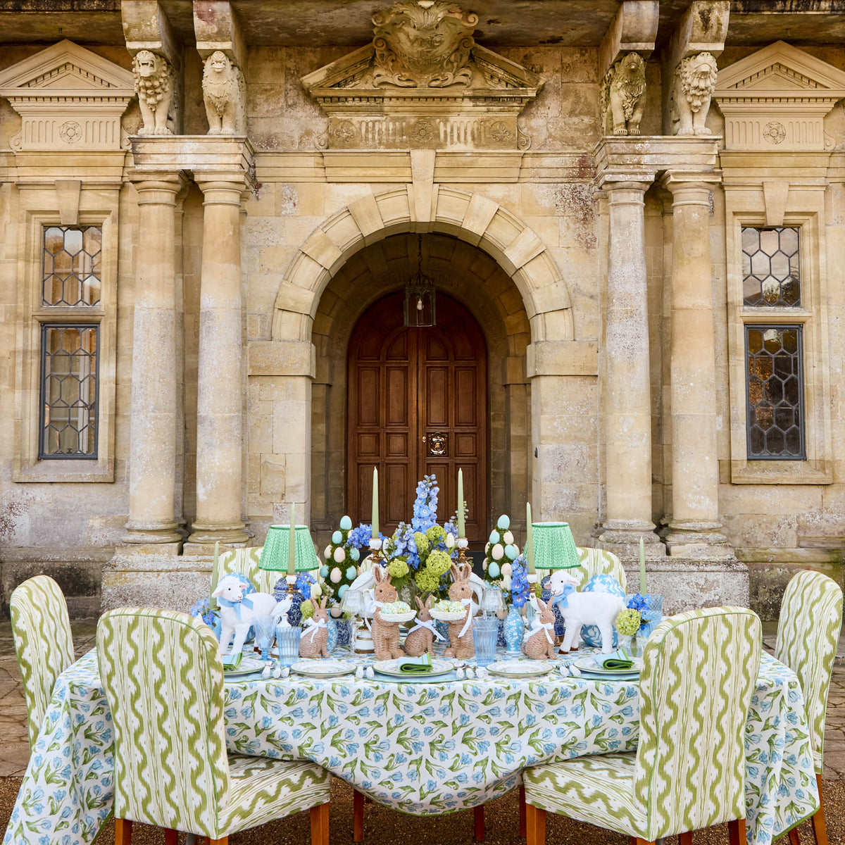 Blue Tulip Tablecloth