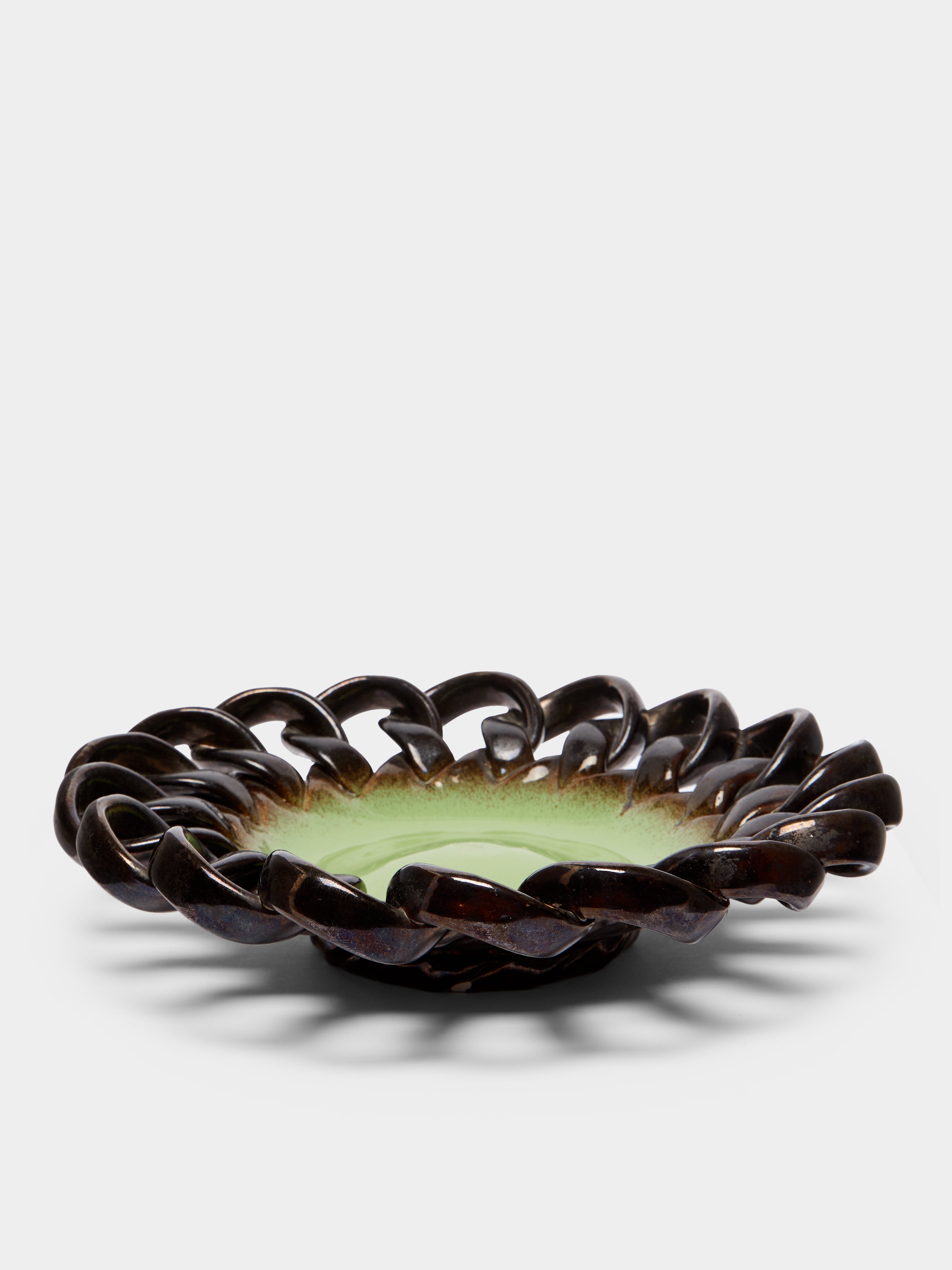 1950s Braided Ceramic Bowl
