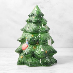 'Twas the Night Before Christmas Tree Hand Painted Cookie Jar