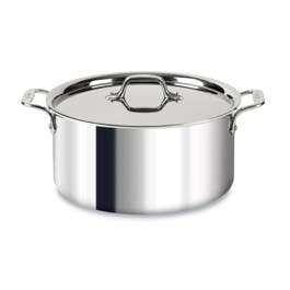 D3 Stainless 3-ply Bonded Cookware, Stockpot with lid, 8 quart