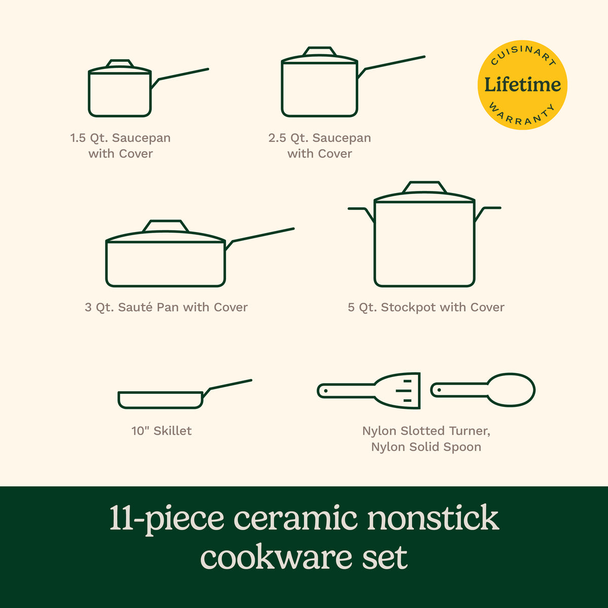 11-Piece Advantage® Ceramic Nonstick Set in Black