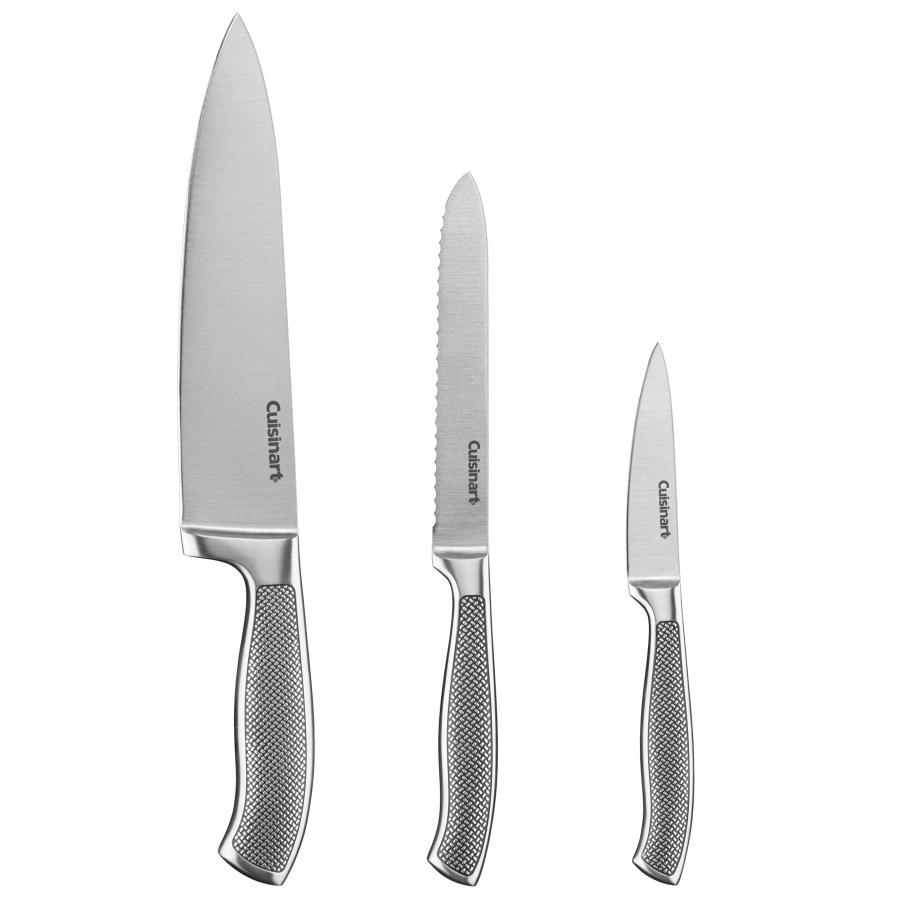 3-Piece Stainless Steel Knife Set - Graphix Collection in Stainless Steel