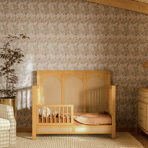 Eloise 4-in-1 Convertible Crib in Honey and Performance Sand Eco-Weave