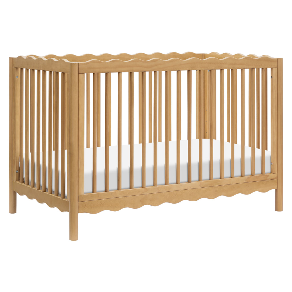 Swell 4-in-1 Convertible Crib with Toddler Bed Conversion Kit in Honey
