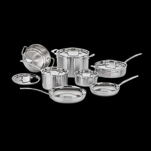 MultiClad Pro Triple Ply Stainless Cookware 12-Piece Set in Stainless Steel