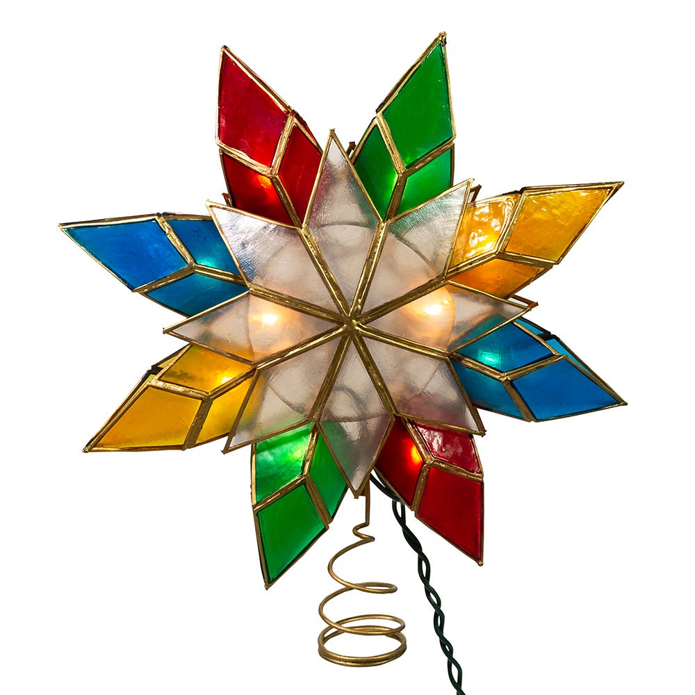 Capiz Star Multicolored Treetop