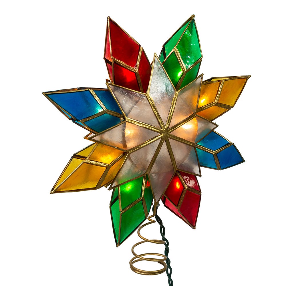 Capiz Star Multicolored Treetop