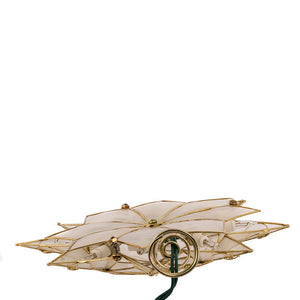 Indoor 10-Light 8-Point Capiz Star Treetop with Arabesque Decoration