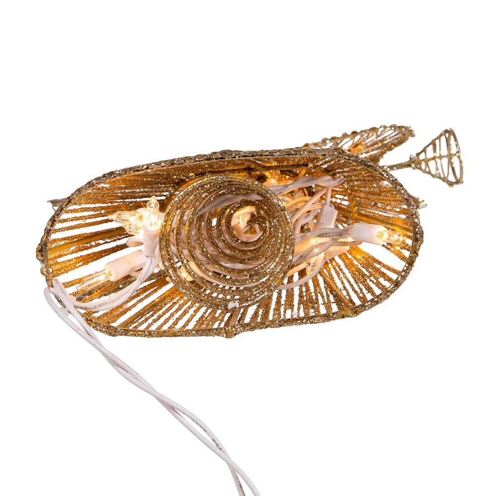 Incandescent Gold Glitter Angel Tree Topper