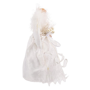White and Silver Fiber Optic LED Angel Treetop