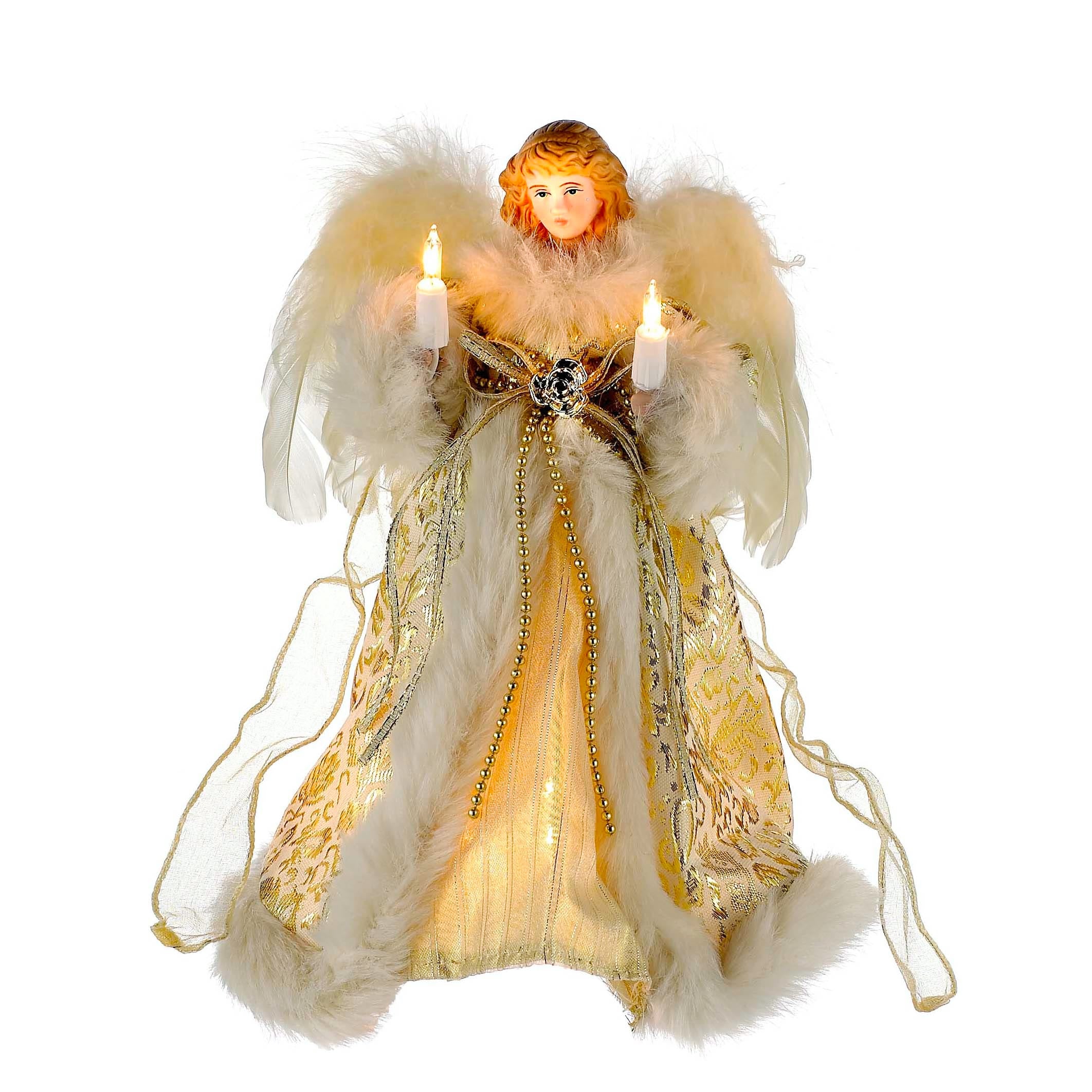 Ivory and Gold Angel Treetop