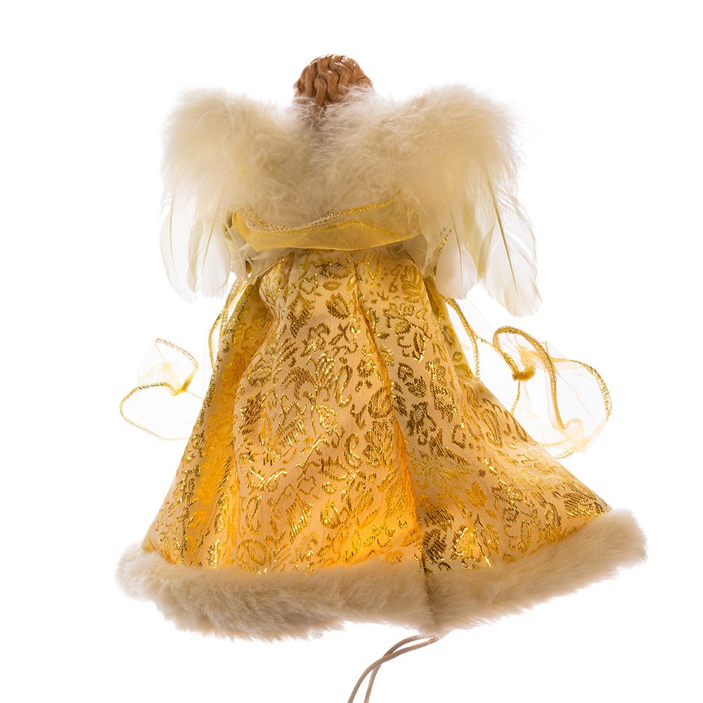 Ivory and Gold Angel Treetop