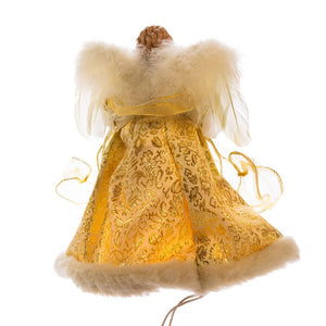 Ivory and Gold Angel Treetop