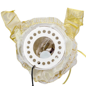 Ivory and Gold Fiber Optic LED Angel Treetop