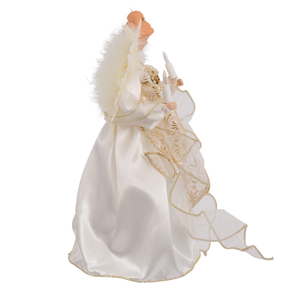 Ivory and Gold Angel Treetop
