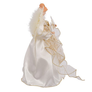 Ivory and Gold Angel Treetop