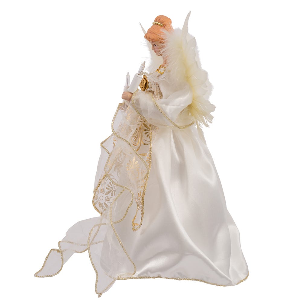 Ivory and Gold Angel Treetop